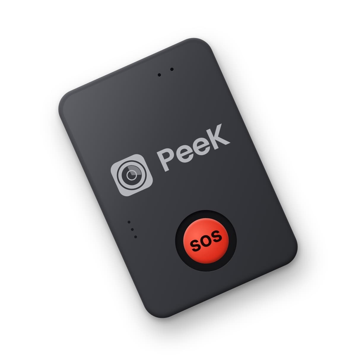 Rastreador GPS JX10 con el logo de PeeK y botón SOS